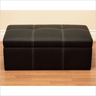 DHP Delaney Large Rectangular Ottoman in Black