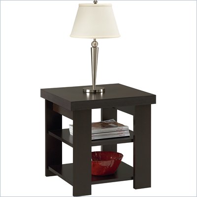 Small  Tables on Ameriwood Hollow Core End Table In Black Forest Finish   5188012ycom
