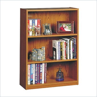 Ameriwood Industries 3 Shelf Standard Wood Bookcase in Manor Oak