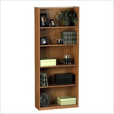 Ameriwood Industries 68"H 5 Shelf Wood Bookcase in Manor Oak