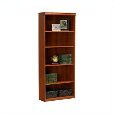 Ameriwood Industries 5 Shelf Standard Wood Bookcase in Expert Plum