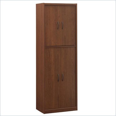 Ameriwood 4 Door Storage Pantry in American Cherry Finish