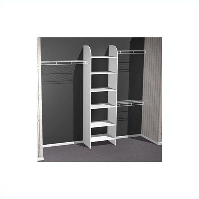 Ameriwood 120" Closet Organizer Tower in White Finish