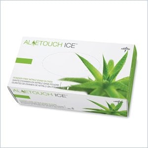 Medline Aloetouch Ice Examination Gloves