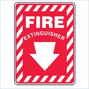 Accuform Signs Fire Extinguisher Sign