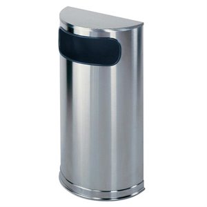 United Receptacle Half Round Waste Receptacle