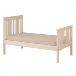 Canwood Base Camp Solid Pine Wood Twin Bed in White