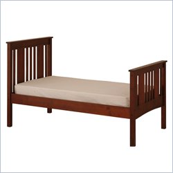 Canwood Base Camp Solid Pine Wood Twin Bed in Cherry