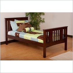 Canwood Base Camp Solid Pine Wood Twin Bed in Espresso