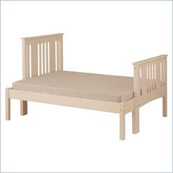 Canwood Base Camp Solid Pine Wood Double Bed in White