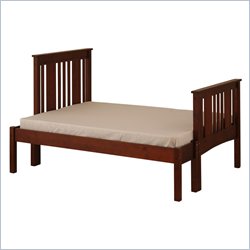 Canwood Base Camp Solid Pine Wood Double Bed in Cherry