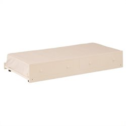 Canwood Solid Pine Wood Trundle Bed in White