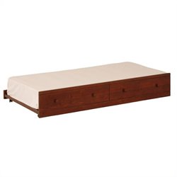 Canwood Solid Pine Wood Trundle Bed in Cherry