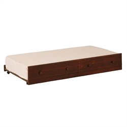 Canwood Solid Pine Wood Trundle Bed in Espresso