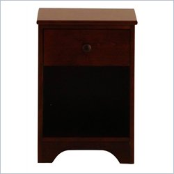Canwood Solid Pine Wood Night Table (High) in Espresso