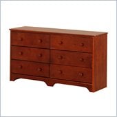 Canwood 6 Drawer Double Dresser in Cherry