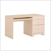 Canwood Single Pedestal Desk in White