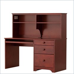 Canwood Solid Pine Desk with Hutch in Cherry