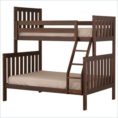 Canwood Alpine II Twin over Full Bunk Bed w/ Ladder/Guard Rail in Cherry 