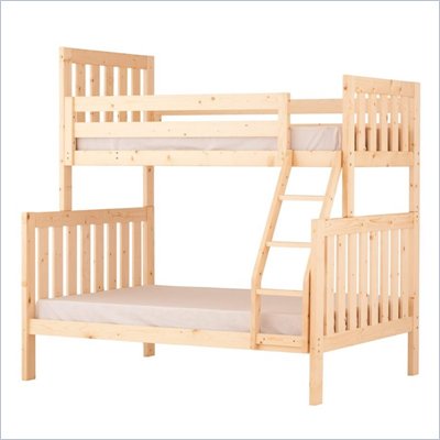 Bunk  Ladders  Sale on Ii Twin Over Full Bunk Bed W  Ladder Guard Rail In Natural   2304 5