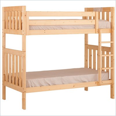Canwood Alpine II Twin over Twin Bunk Bed w/ Vertical Ladder/Rail in Natural