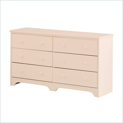 Canwood 6 Drawer Double Dresser in White