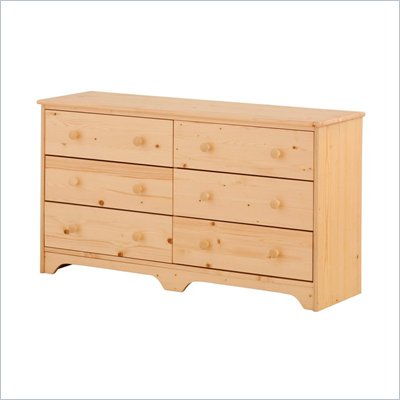 Canwood 6 Drawer Double Dresser in Natural