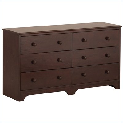 Canwood 6 Drawer Double Dresser in Espresso