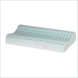 Pair of (2) Personal Size Super Soft Countour Shoulder Memory Foam Pillows with Velour Covers