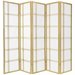 Oriental Furniture Five Panel Double Cross Shoji Screen in Gold