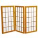 Oriental 3 Panel Desktop Window Pane Shoji Screen in Honey