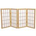 Oriental 4 Panel Desktop Window Pane Shoji Screen in Natural