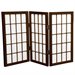 Oriental 3 Panel Desktop Window Pane Shoji Screen in Walnut