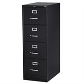 Hirsh Industries LLC 2500 Series 25 Deep 4 Drawer Legal File Cabinet in Black
