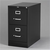 Hirsh Industries LLC 3000 Series 26.5 Deep 2 Drawer Letter File Cabinet in Black
