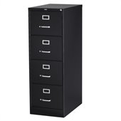 Hirsh Industries LLC 3000 Series 26.5 Deep 4 Drawer Legal File Cabinet in Black