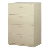 Hirsh Industries LLC 1000 Series Lateral 30 Wide 4 Drawer File Cabinet in Putty