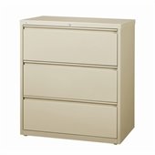 Hirsh Industries LLC 10000 Series Lateral 30 Wide 3 Drawer File Cabinet in Putty