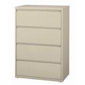 Hirsh Industries LLC 10000 Series Lateral 30 Wide 4 Drawer File Cabinet in Putty