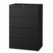 Hirsh Industries LLC 10000 Series Lateral 30 Wide 4 Drawer File Cabinet in Black