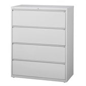 Hirsh Industries LLC 10000 Series Lateral 30 Wide 4 Drawer File Cabinet in Gray