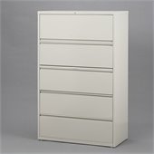 Hirsh Industries LLC 10000 Series Lateral 30 Wide 5 Drawer File Cabinet in Putty