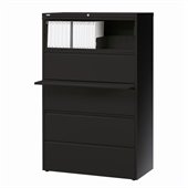 Hirsh Industries LLC 10000 Series Lateral 30 Wide 5 Drawer File Cabinet in Black