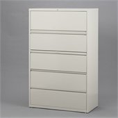 Hirsh Industries LLC 10000 Series Lateral 30 Wide 5 Drawer File Cabinet in Gray