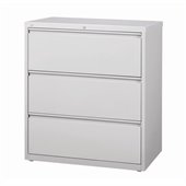 Hirsh Industries LLC 10000 Series Lateral 36 Wide 3 Drawer File Cabinet in Gray