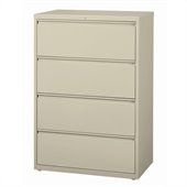 Hirsh Industries LLC 10000 Series Lateral 36 Wide 4 Drawer File Cabinet in Putty