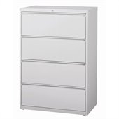 Hirsh Industries LLC 10000 Series Lateral 36 Wide 4 Drawer File Cabinet in Gray