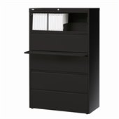Hirsh Industries LLC 10000 Series Lateral 36 Wide 5 Drawer File Cabinet in Black