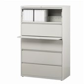 Hirsh Industries LLC 10000 Series Lateral 36 Wide 5 Drawer File Cabinet in Gray