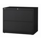 Hirsh Industries LLC 10000 Series Lateral 42 Wide 2 Drawer File Cabinet in Black